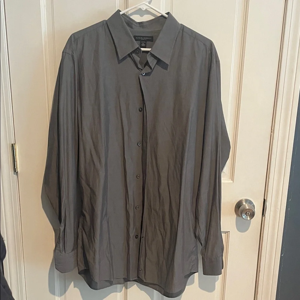 Banana Republic Gray Slim Fit Shirt
